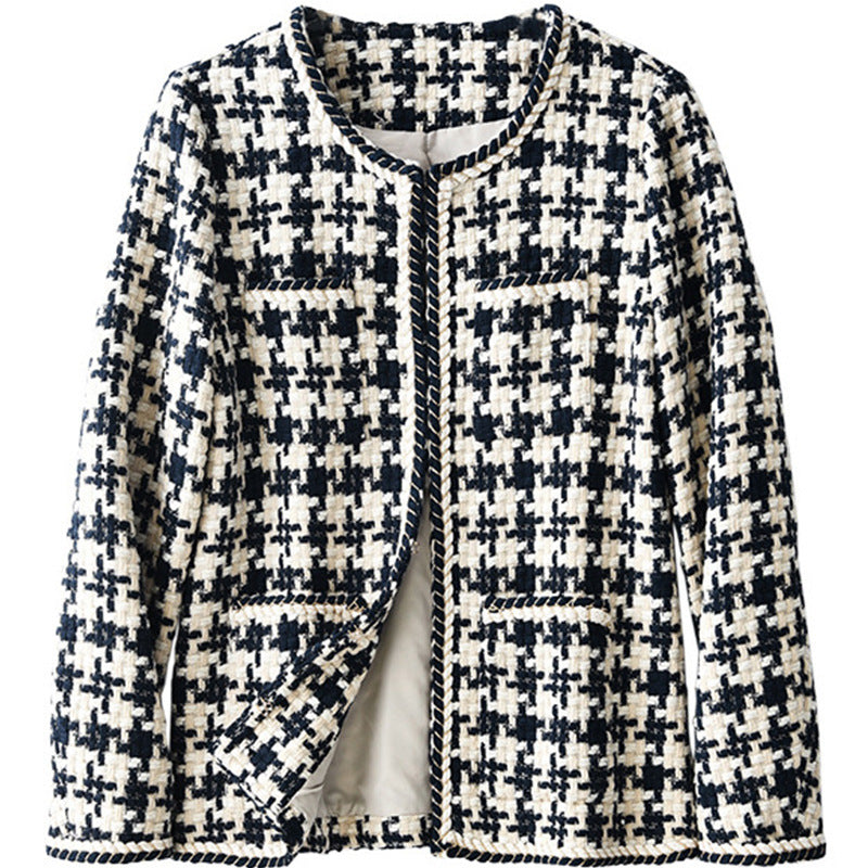 British Navy Blue & white  stylish Jacket Women